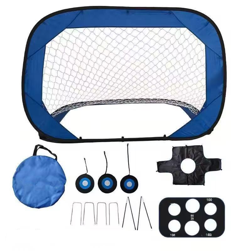 Pop-Up 4-in-1 Fußballtore Netze für Hinterhof Strand Fußball Training Netz Mini Tragbar Faltbar Leicht Indoor Outdoor Fußballtor mit Tragetasche