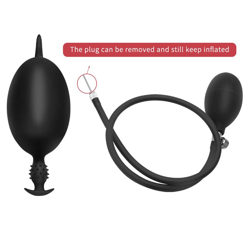 16/18cm Inflatable Anal Pump Enlargement Of Anus Dilator Vagina Massager Sex Toys Silicone Butt Plug For Wearing Prostate