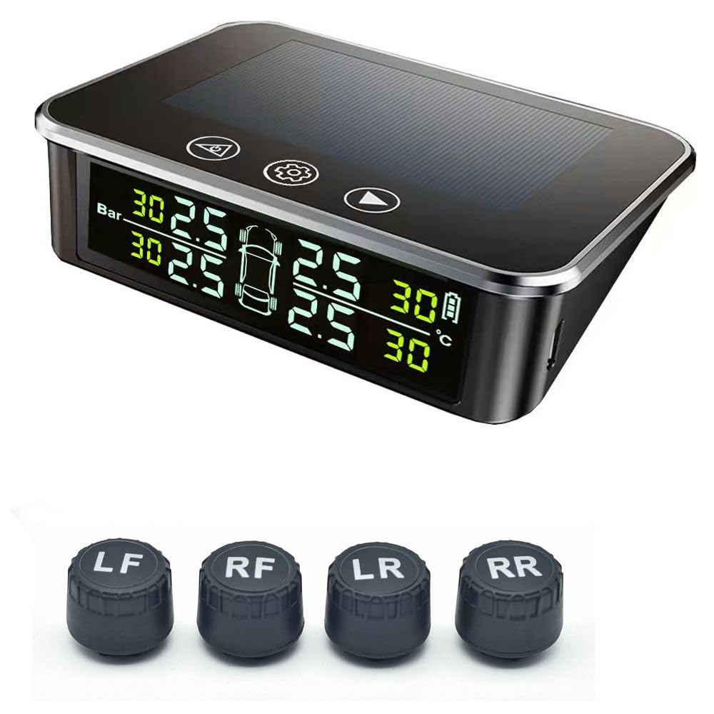 

OBEST Innovative Version Touch Type Tire Pressure Monitor, tpms Air Pressure Sensor, High Performance