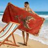 Golden phoenix soaring elegance Print beach towel, quick drying, suitable for travel, outdoor sports, jogging, the beach and swimming, gift