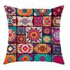 Mandala Flower Pattern Pillow Covers – Bohemian Vintage Design Soft Plush Cushion – For Sofa Living Room Bedroom Home Decor
