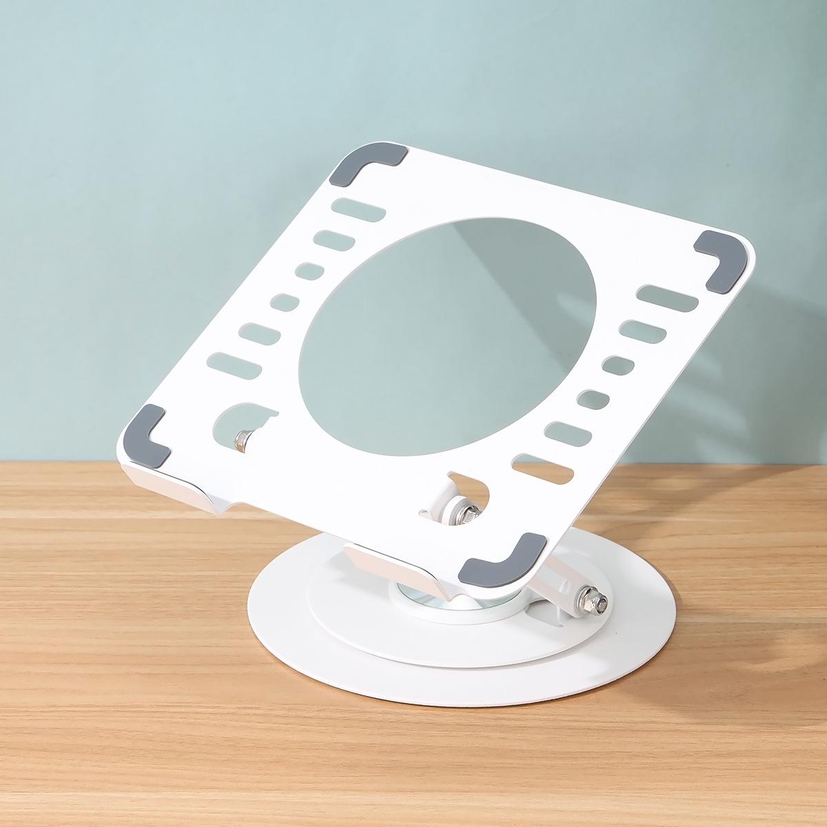

360° Rotating Carbon Steel Laptop Stand: Portable, Height-Adjustable, Folding, Cooling Computer Stand
