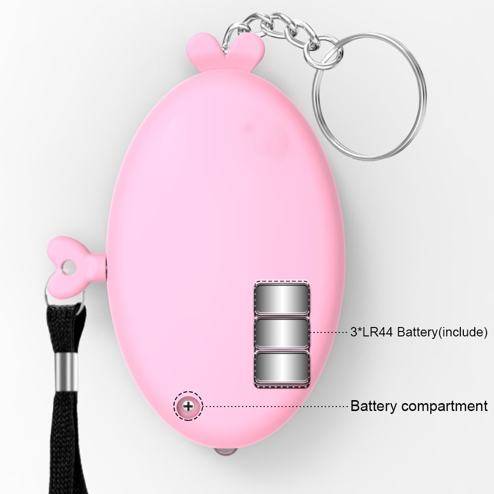 Personal Self Defense Alarm 130DB Heart Shaped Women Elderly Portabl Safety Siren Keychain Emergency Security Protect Alarms