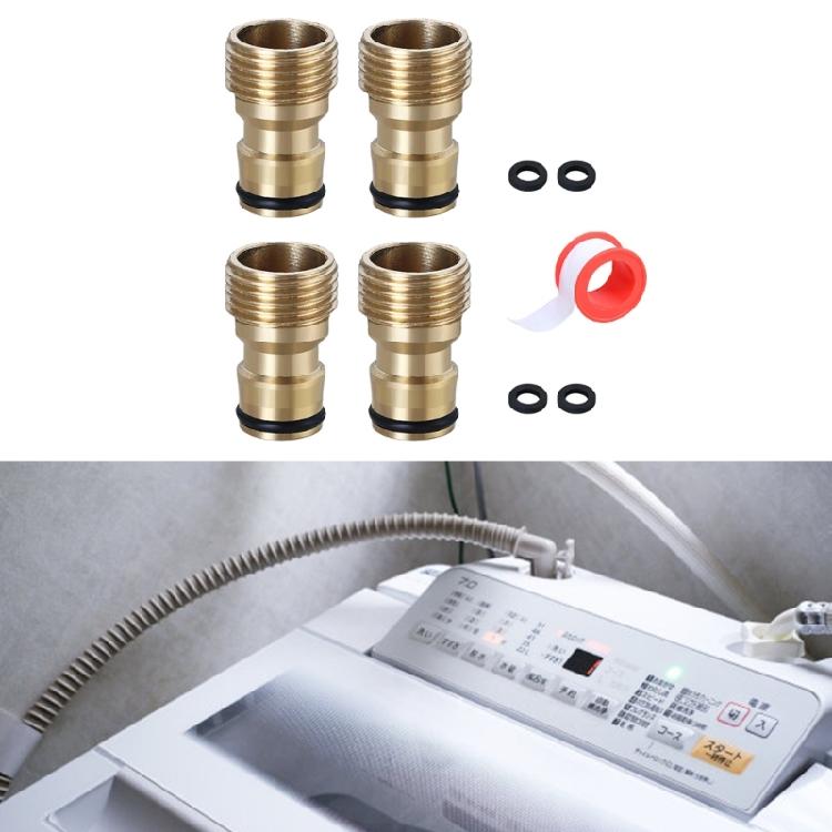 Practical 3/4Inch Garden Hose Male Thread Quick Connection Adapters Stainless Steel Tap Fitting for Sprinklers and Hoses