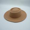 Foreign Trade Camel Wool Flat Top Top Hat Women'S Autumn And Winter Versatile British Retro French Felt Hat Panama Eaves