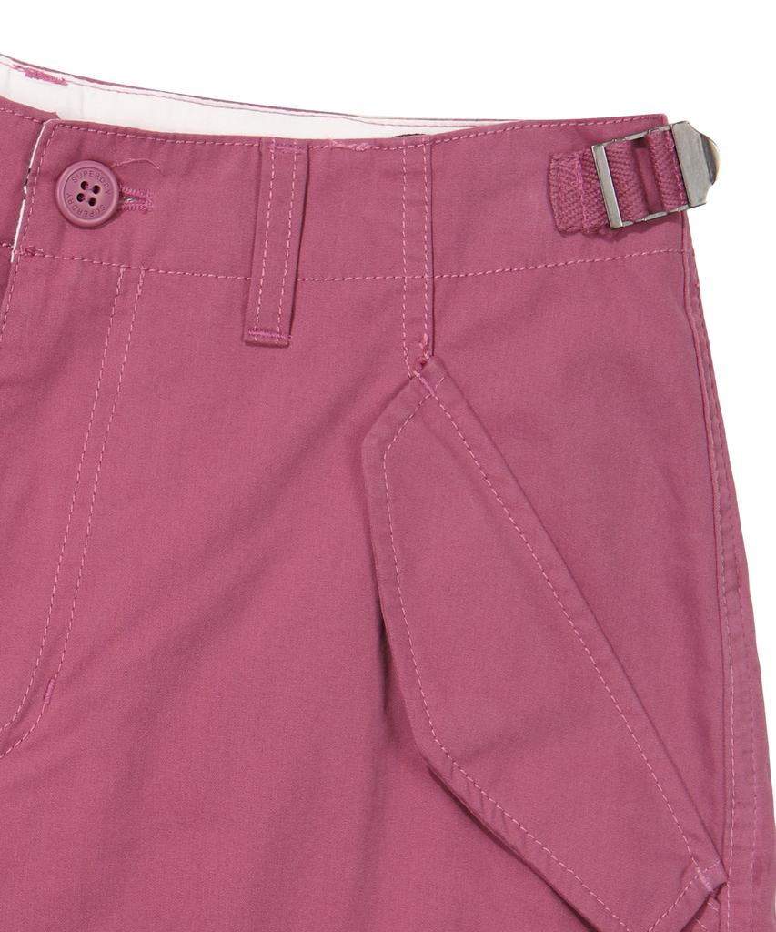 Syupeodeulai W Wide Cotton Cargo Pants Deep Pink
