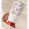 Large Insulated Red Wedding Dowry Thermos - Double Glass Liner for Hot Water
