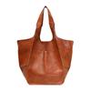 A Retro Simple Bag with A Patchwork Soft Leather Single Shoulder Hand-held Large Capacity Fashionable and Simple Handbag