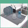 Flexible Mat Draining Silicone Reusable Dish Drying Pad Heat Resistant Nonslip Sink Mat For Home Kitchen