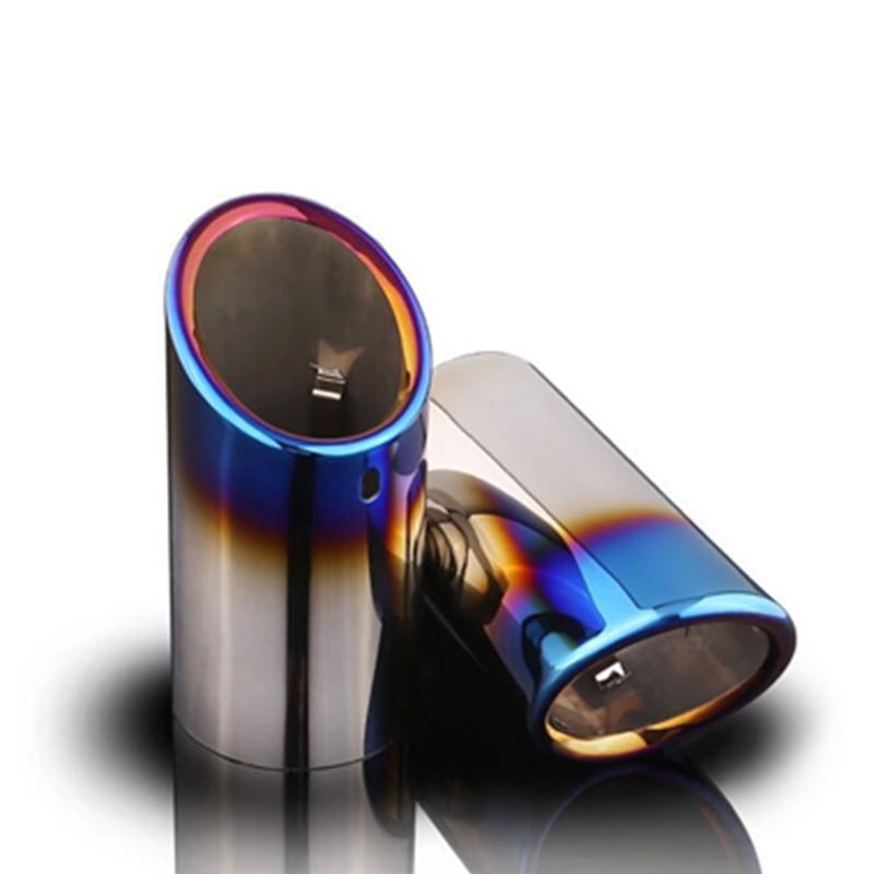 2Pcs Stainless Steel Auto Exhaust Muffler Pipe Tip Cover Atreus For 2011-2013 VOLVO S60 V40 V60 XC60 Car Accessories