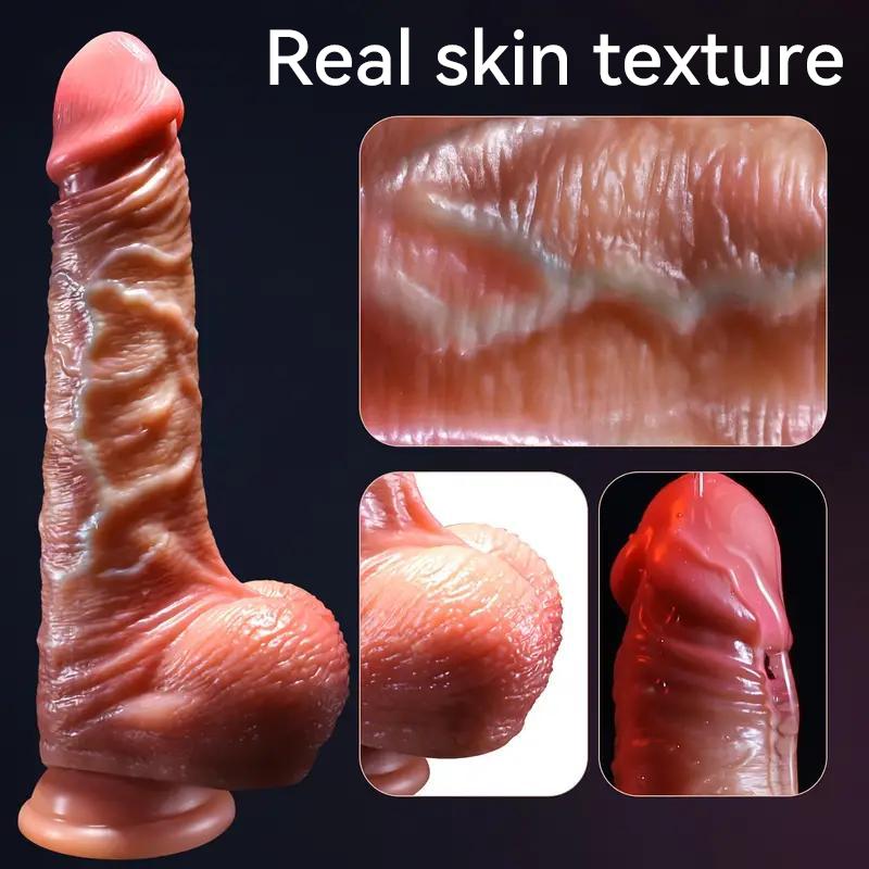 Realistic Dildos for Women Skin Sliding Foreskin Testicles Dildo Anal Vaginal Stimulation Strapon Big Penis Sex Toys for Woman