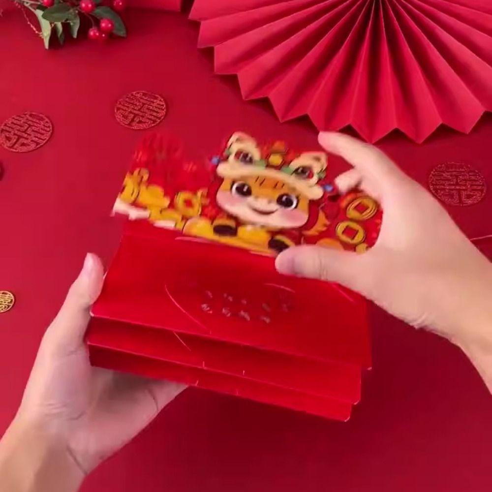 Chinese Style Lucky Red Envelopes Folding Cash Envelopes Money Envelopes  New Year Celebration