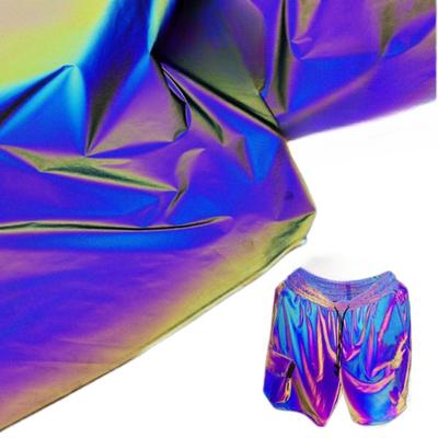 Reflective Magic Fabric Glow In the Dark Rainbow Brilliant Reflecting Polyester Fiber Fabric by the Yard for DIY Sewing Clothing