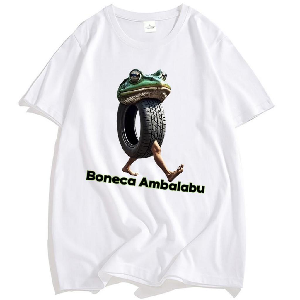 Italian Brainrot Tee Boneca Ambalabu Funny Frog T-shirt Short Sleeve Summer Male T Shirt Men Women Clothing Cartoon Printing Top