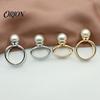 Silver Scarf Clasp 2 Pcs Ring Clip, Faux Pearl Belt Buckles, Metal Clothes Clip Slides Button, Shirt Ties Clips for Women, Dress Clothing Accessories