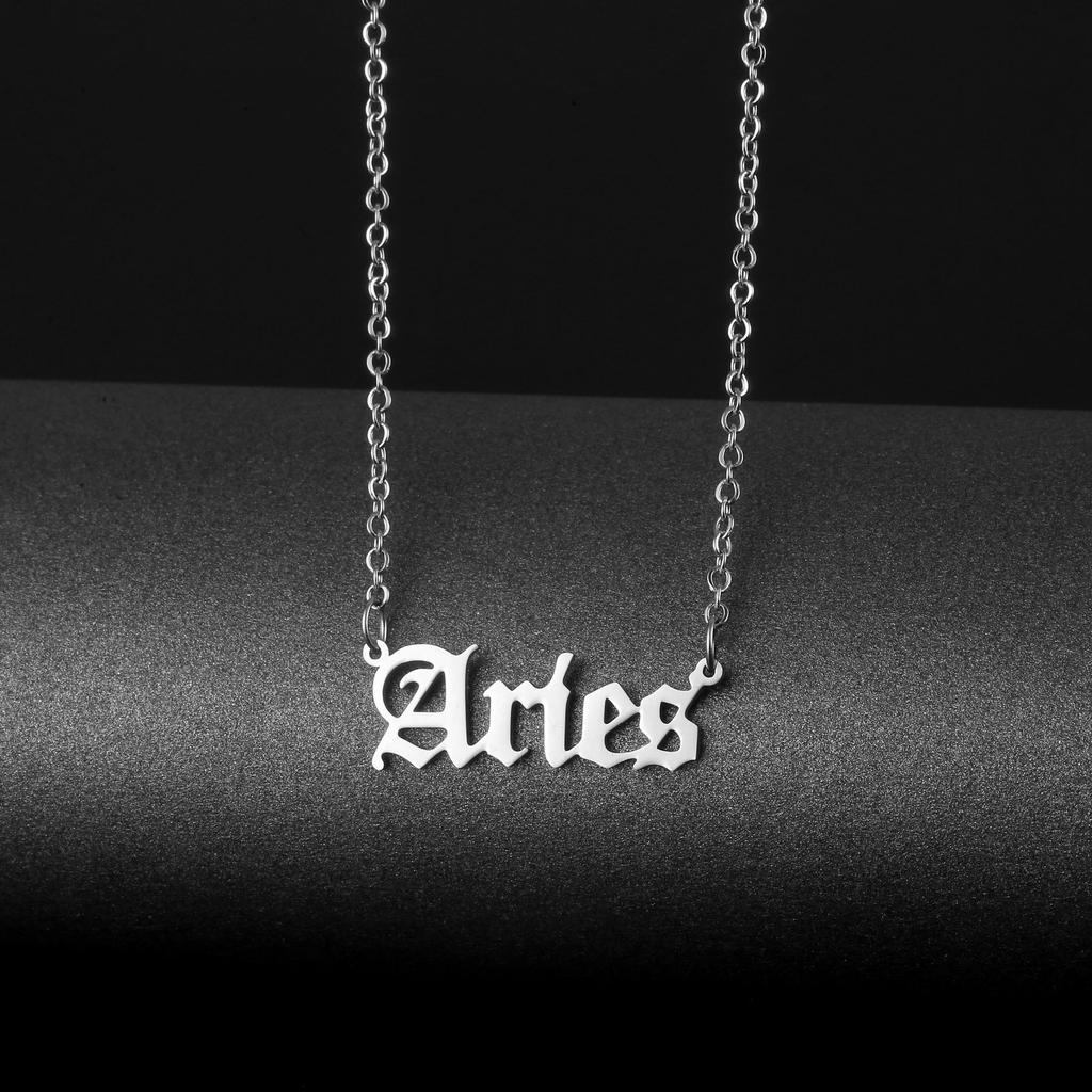 Personalized English Word Necklace Women's Initial Choker Fashion Jewelry Gift