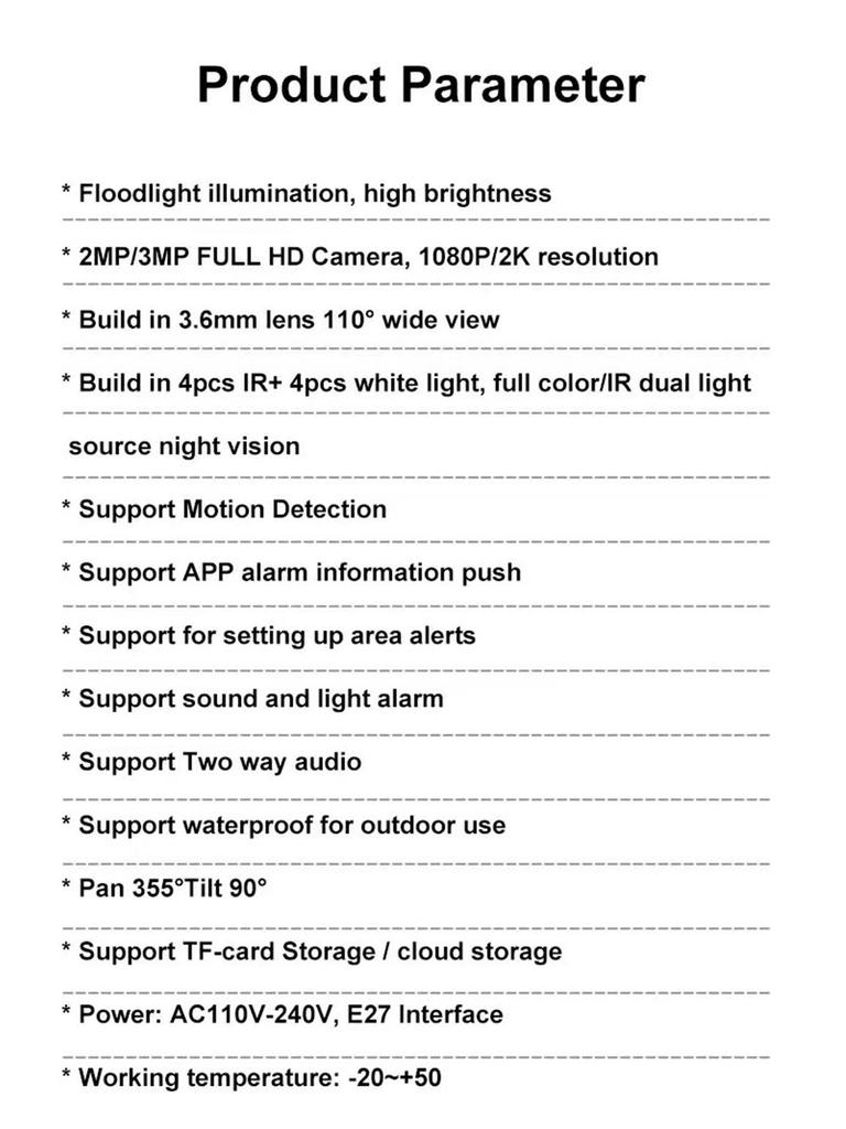 E27 WiFi Bulb Security Camera with 2MP HD, ICSEE Viewing, & Home Lighting