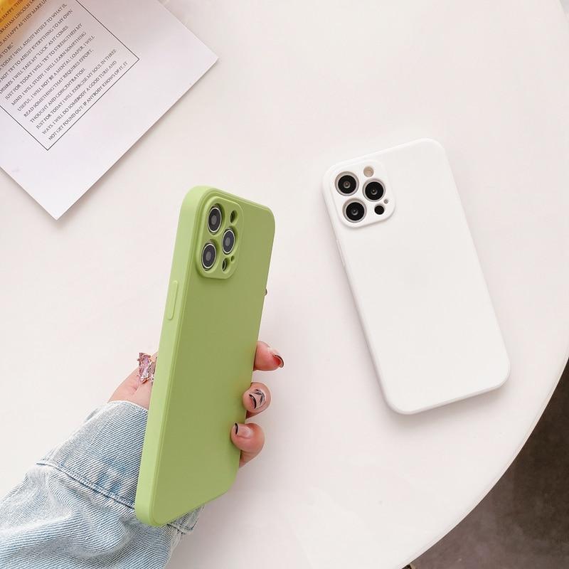 Buy Soft Candy Square Phone Case For iPhone 11 12 Pro Max XS X XR 7 8 6 ...