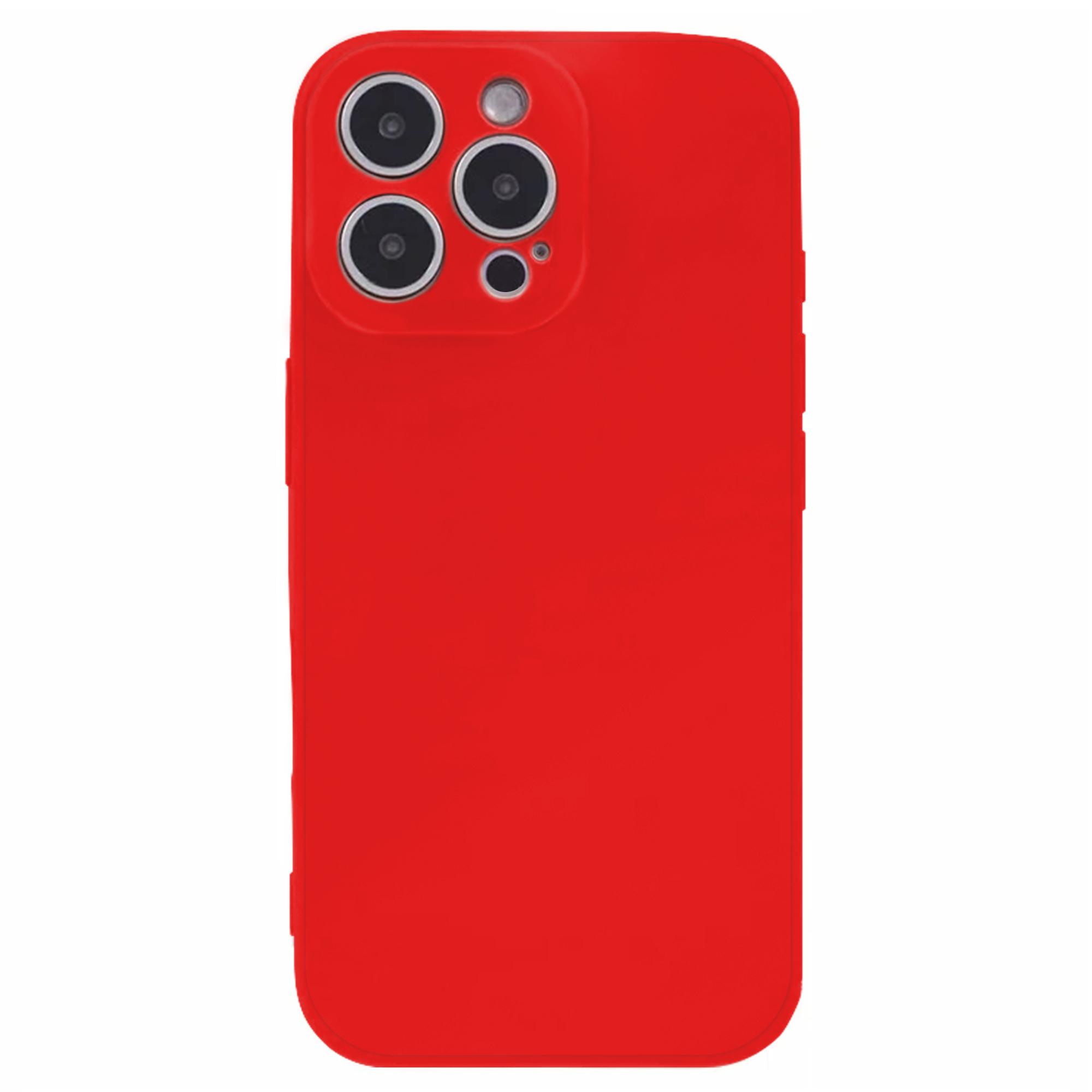 

KALEBOL KLB-TPU003 For iPhone 15 Pro Case Anti-Scratch Solid Color TPU Phone Cover Red