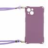 Phone Cover for iPhone 13 6.1 inch Four Corner Thickened Anti-drop TPU Phone Case with Hanging Rope