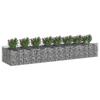 Gabion Raised Bed Set 3 Pieces Silver