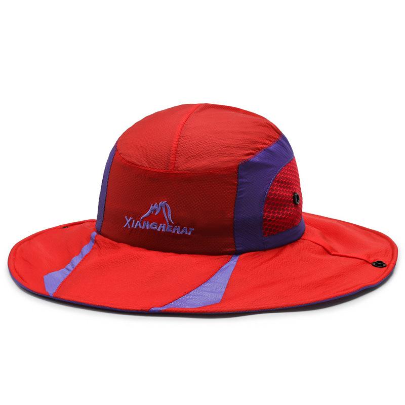 New bucket hat summer mountaineering windproof women's sun protection breathable light sun protection fishing