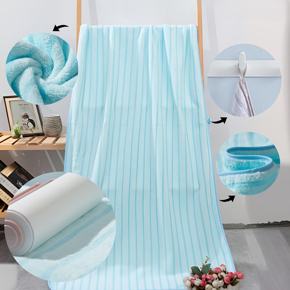 Handtuch Gestreiftes Muster Schnelltrocknend, Weich und Bequem für Badezimmer, Fitness, Dusche