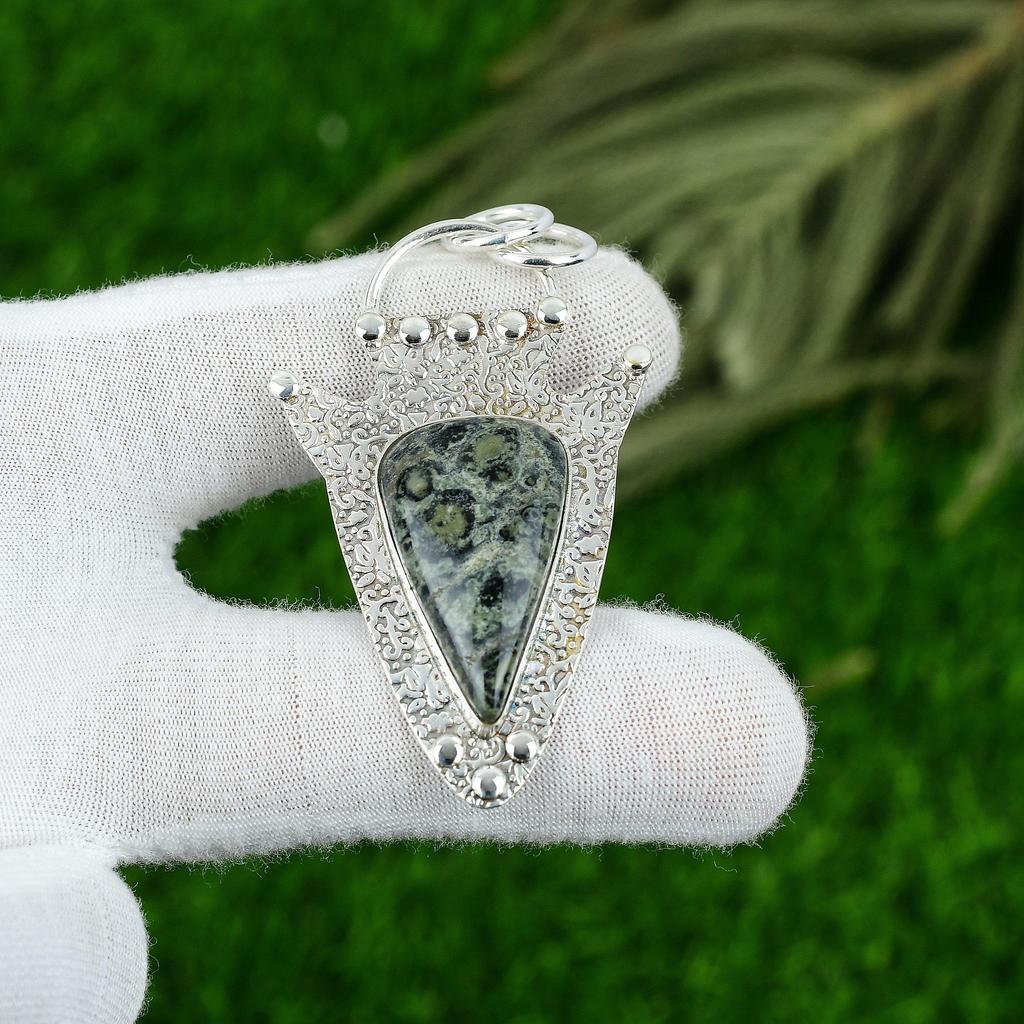Mothers Day Deal 925 Sterling Silver Kambaba Jasper Gemstone New Pendant Jewelry