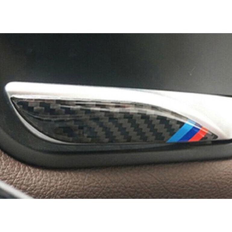 Interior Door Handle Cover Trim For BMW 3-4 Series GT 2013-19 Real Carbon Fiber