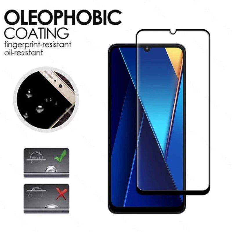 For Xiaomi POCO C65 Glass Herdet Glass POCO C65 Glass Full Dekning Skjermbeskytter Kamerafilm Xiaomi POCO C65 Glass