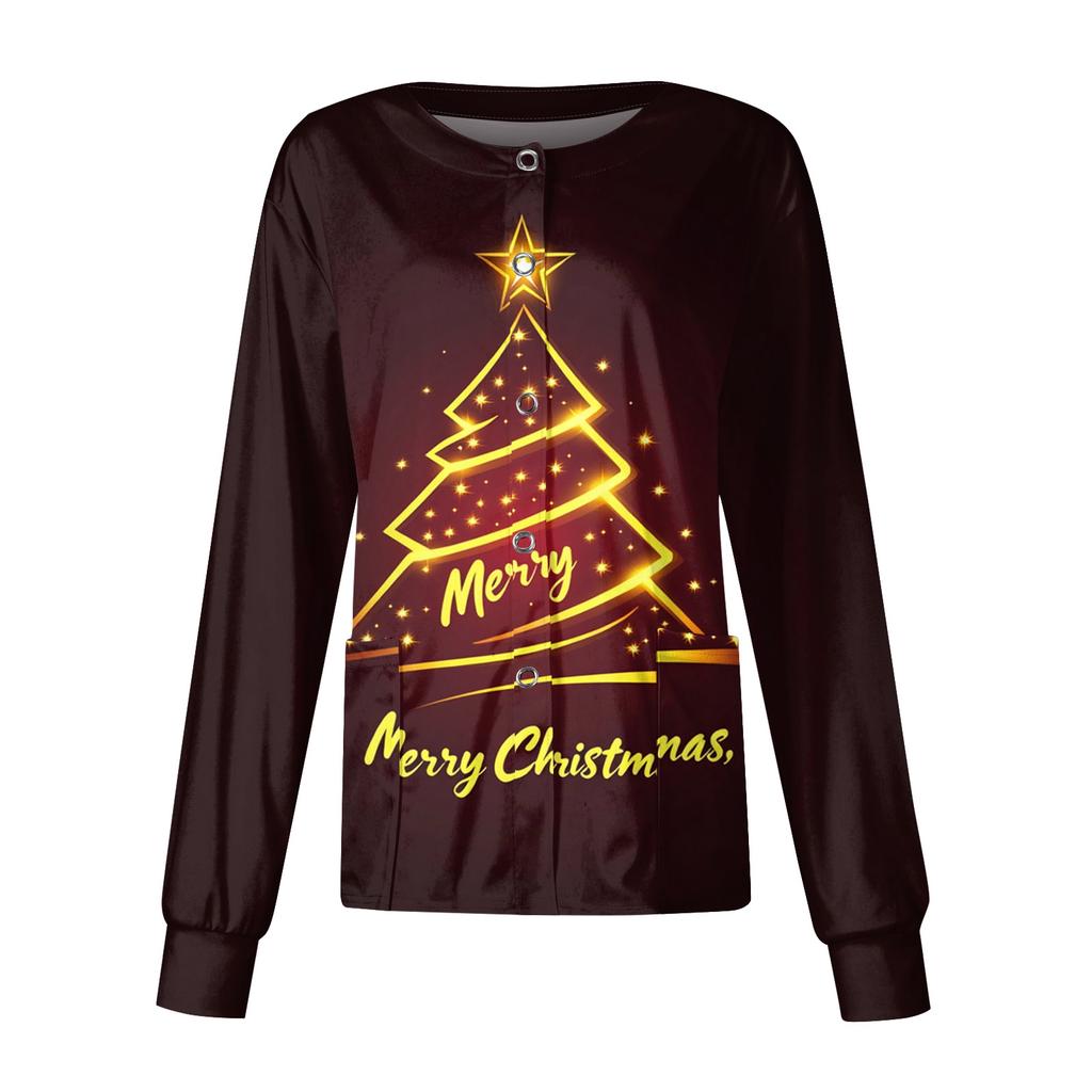 Women Long Sleeve Pocket Working Stand-up Collar Solid Color Single-breasted Protective Overalls Cardigan Jacket Top