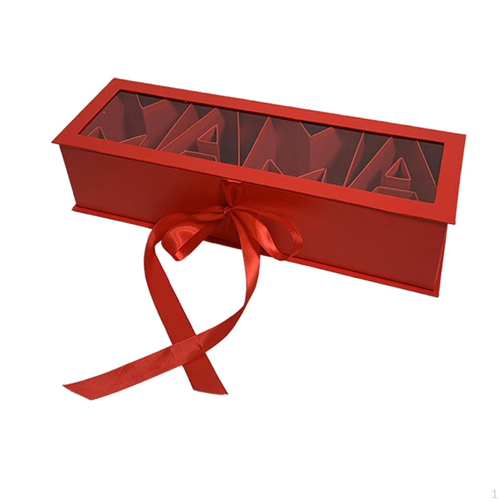 

Элегантная цветочная подарочная коробка для празднования Дня матери красный