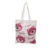 Canvas Tote Bag Large Capacity Casual With Lotso And Letter Print For Daily Use