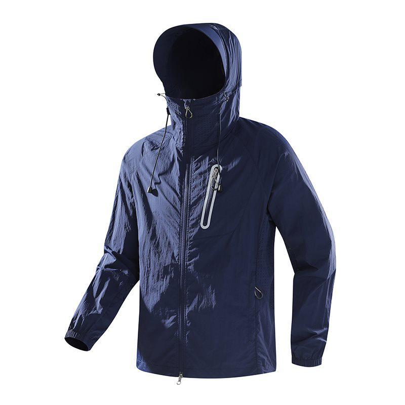 

UPF50+ Ice Silk Sun Protection Clothing: New Summer Fashion, Multi-color Dopamine Series L темно-синього кольору