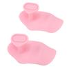 2PCS Silicone Gym Grips Non Slip Ergonomic Workout Grip for Weight Lifting Fitness Training Pinkish
