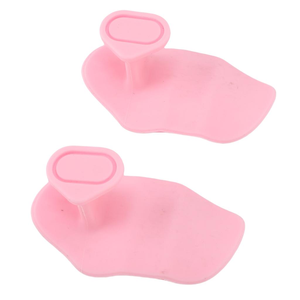 2PCS Silicone Gym Grips Non Slip Ergonomic Workout Grip for Weight Lifting Fitness Training Pinkish