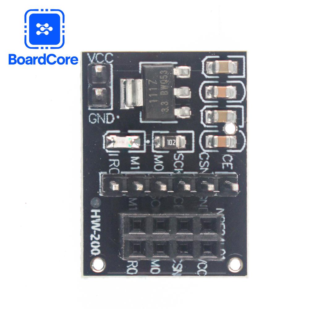 Wireless Module Adapter Board 3.3V Wireless Module for 8Pin NRF24L01 Wireless Transceive Module for Smart Car/Robot DIY Projects