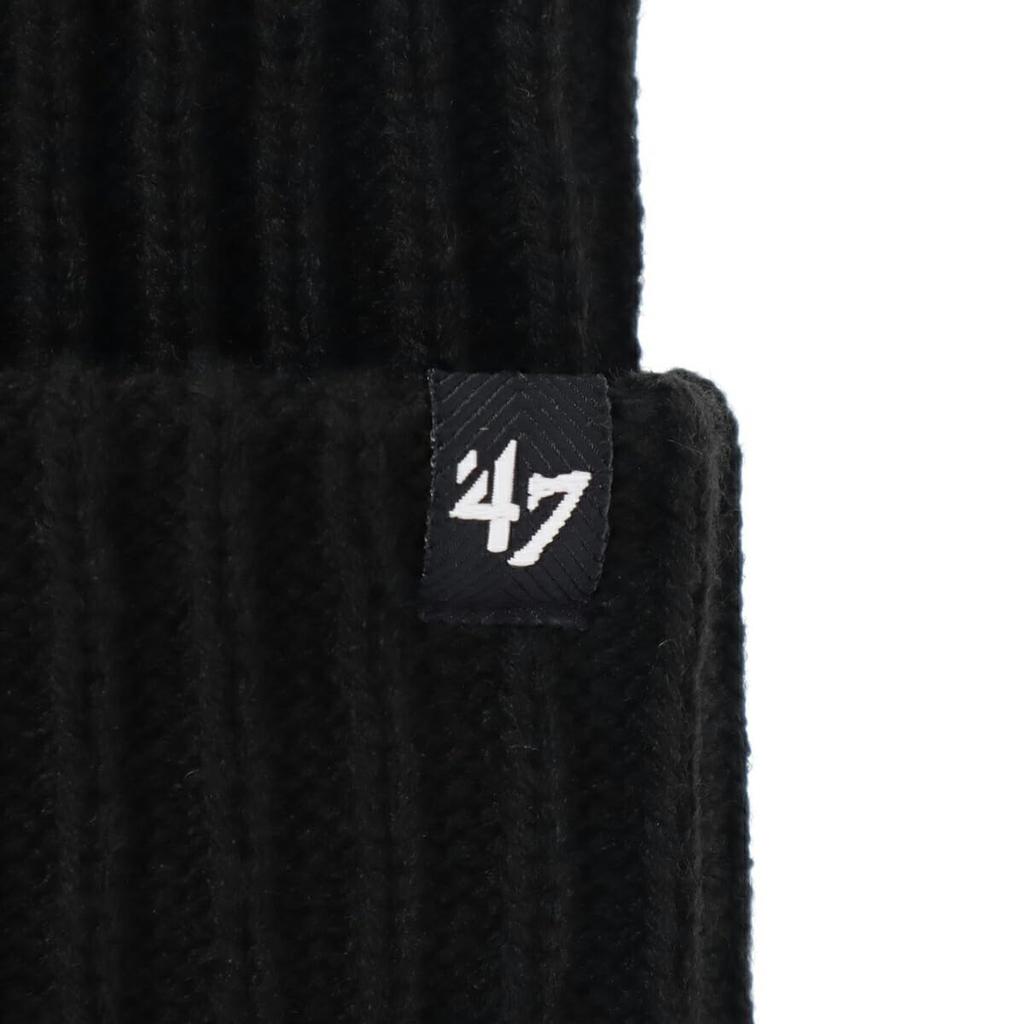 47 Hat Cap Cuff Knit New York Yankees Harbor Black X White 14858440 X White F (Forty Seven) (Black / / Men's)