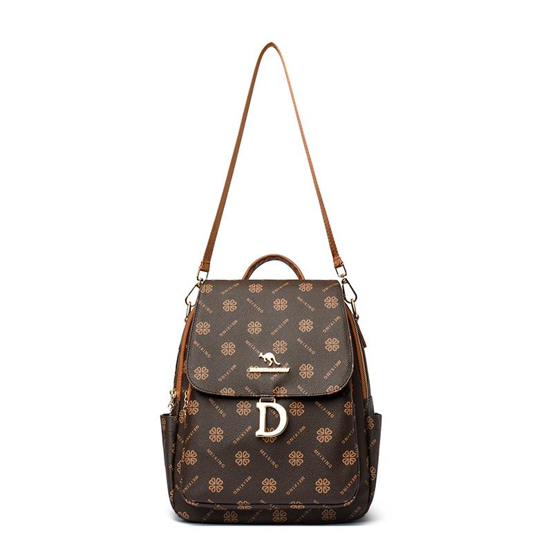 Retro Print Backpack Women's Multi-Functional Travel Small Backpack Commuter Backpack