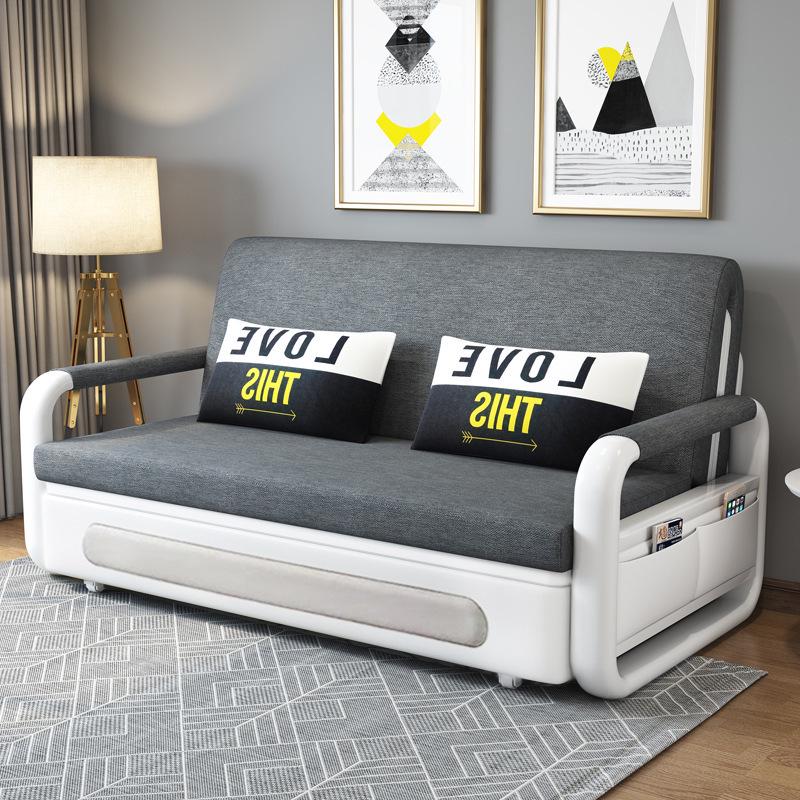 Compact Foldable Fabric Sofa Bed for Small Apartments - Comfortable and Space-Saving