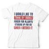 Funny Tshirt Unisex I Would Like To Thank My Middle Finger Sarcastic Humour Tee