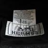 Excellent HERMES hat Leather trim with studs Gray black cashmere Women 57 Used