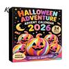 24 Day Countdown Box Halloween Ghost Advent Calendar, with Kids Board Game Accessories Figurines, Spooky Collectible Toy Set for Kids, Party