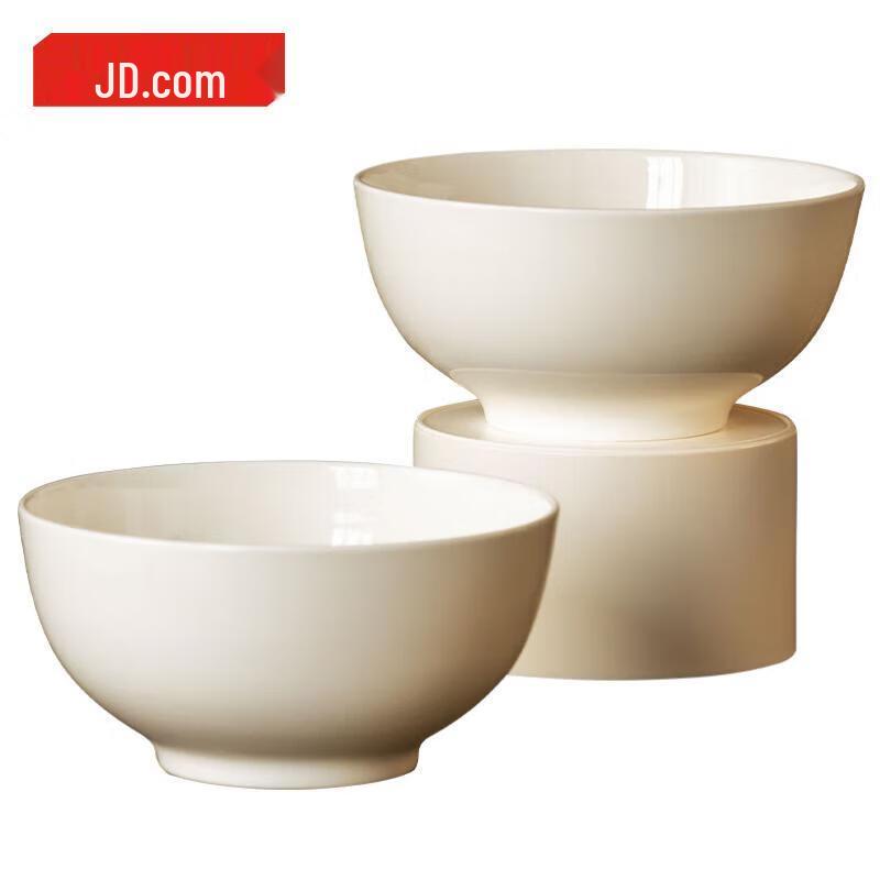 

Jingdong Crafted JZGC-06 Pure White Bone China Noodle Bowl Set