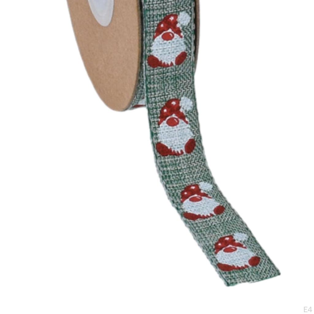 8 Yard Christmas Ribbon DIY Classic Width 1.5cm Portable Xmas Decor Gift Wrapping for