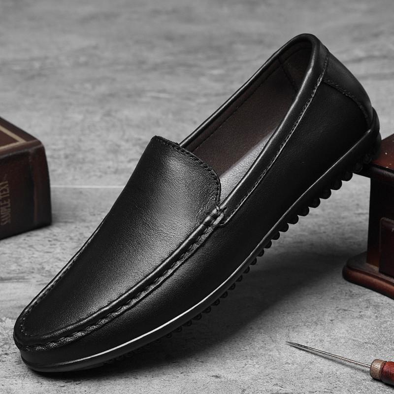 Genuine Leather Men Casual Shoes Men Footwear Slip On Office Man Formal Shoes Wedding Breathable Driving Comfy Loafers Moccasins
