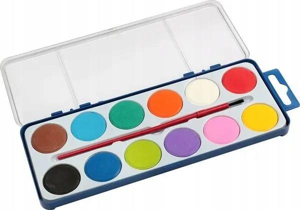 School Watercolor Paints 12 Colors FJ