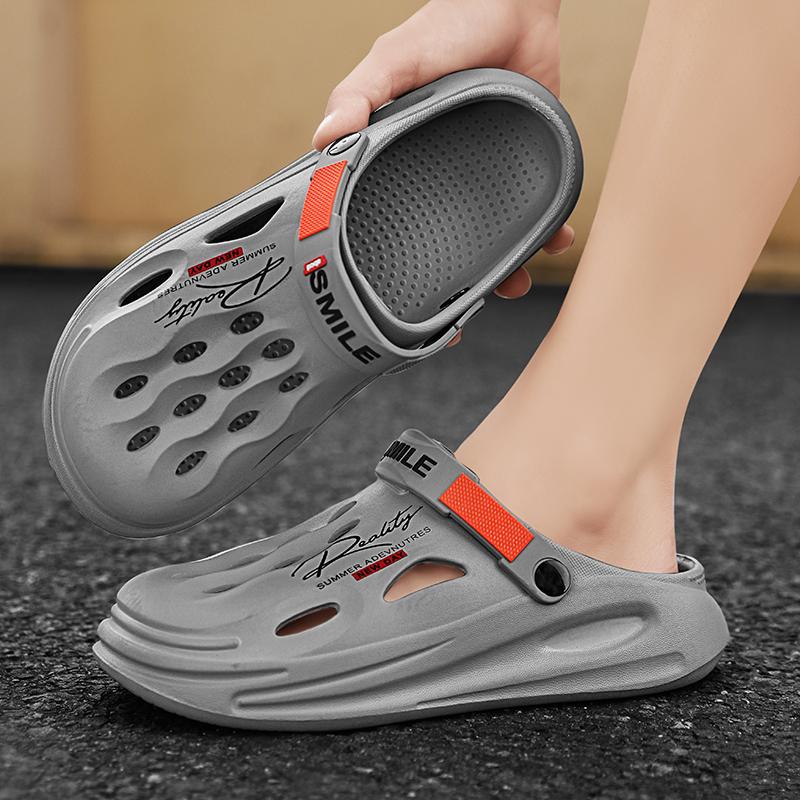 Outdoor Garden Clogs Summer Slippers For Men Couple Casual Shoes Luxury Sandals Comfort Home Soft Slippers 40-45