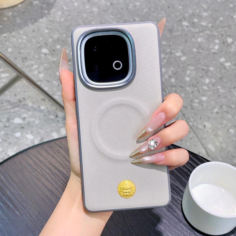 For VIVO IQOO Z10 Turbo Z10 Turbo Pro Z10 Turbo Plus Solid Color Electroplated Magnetic Fingerprint-Resistant Phone Case