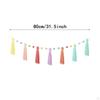 Boho Quastengirlande Dekoratives Banner Foto-Requisiten 31,5 Zoll Wandbehang Ornament für